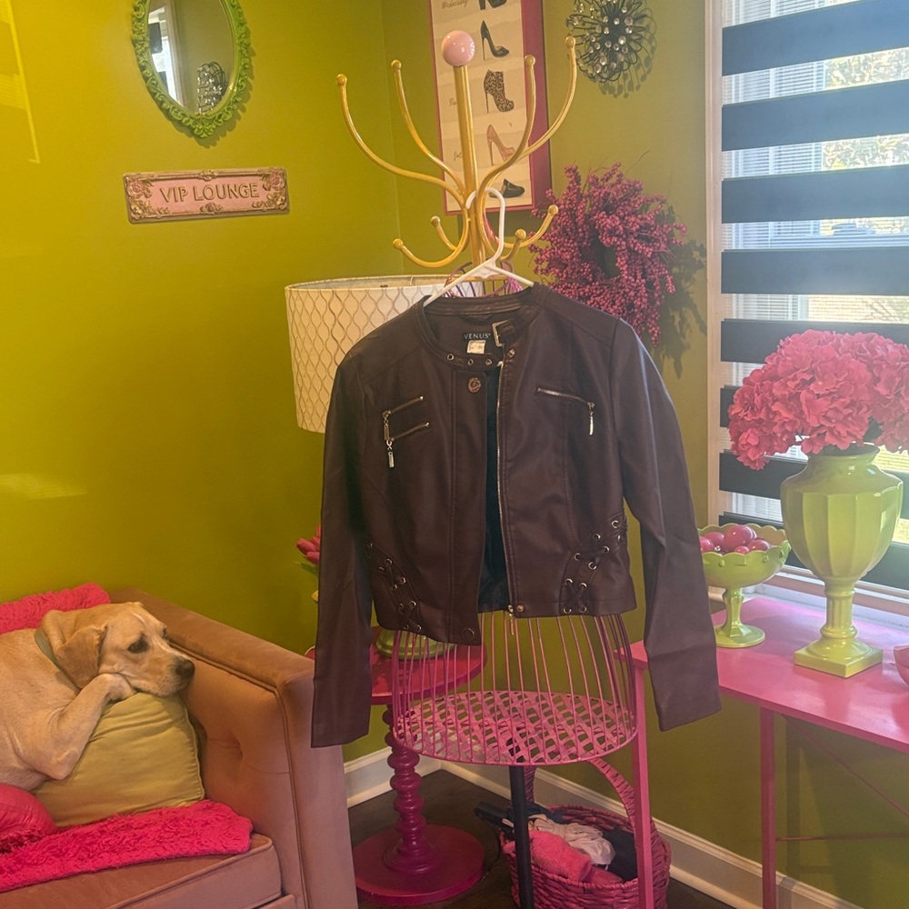 VENUS Dark Brown Leather Jacket